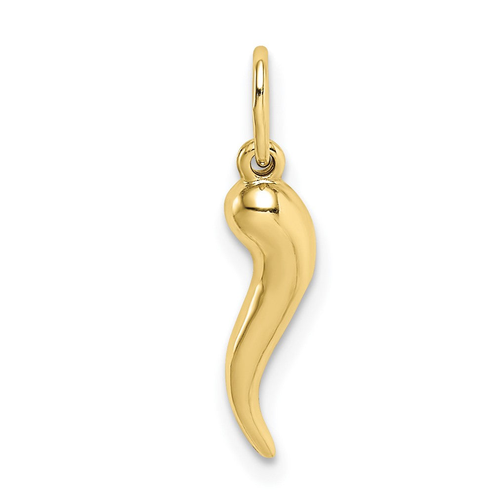 10k Hollow Italian Horn Pendant