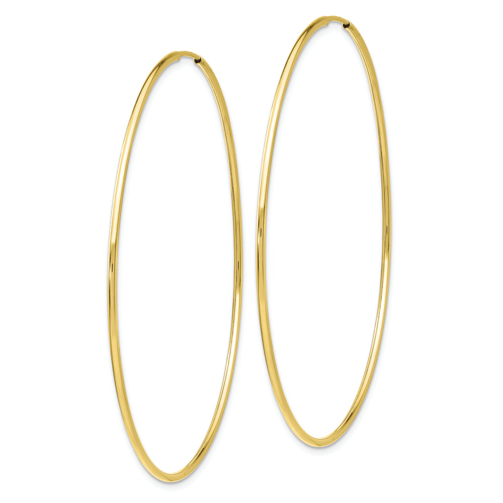 10k Polished Endless Tube Hoop Earrings