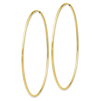 10k Polished Endless Tube Hoop Earrings