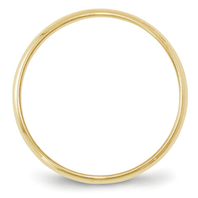 10KY 2mm LTW Half Round Band Size 7.5