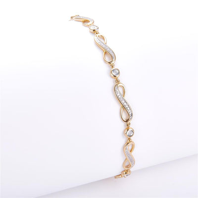 0.24 Ct. Diamond 10 Kt Gold (Yellow). Designer Bracelet. (Women). 8 in Long. 5.5 mm Wide