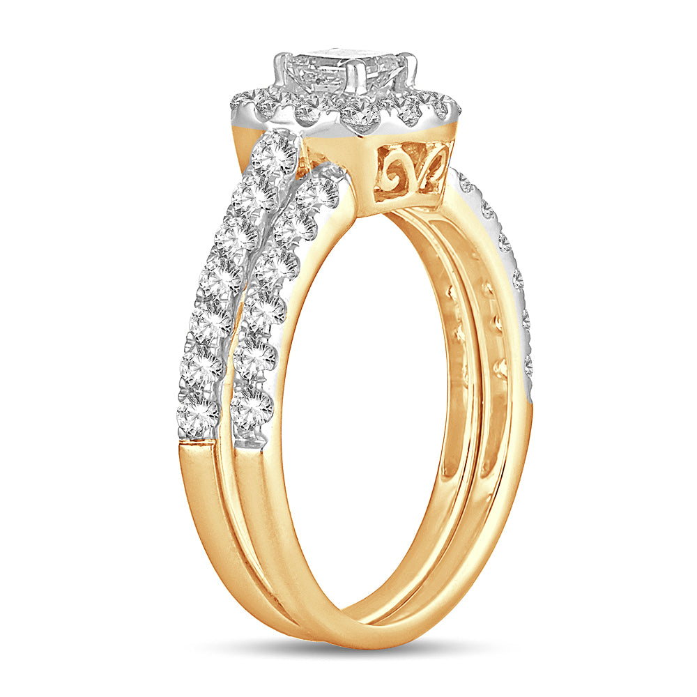 14K 1.42CT DIAMOND BRIDAL RING