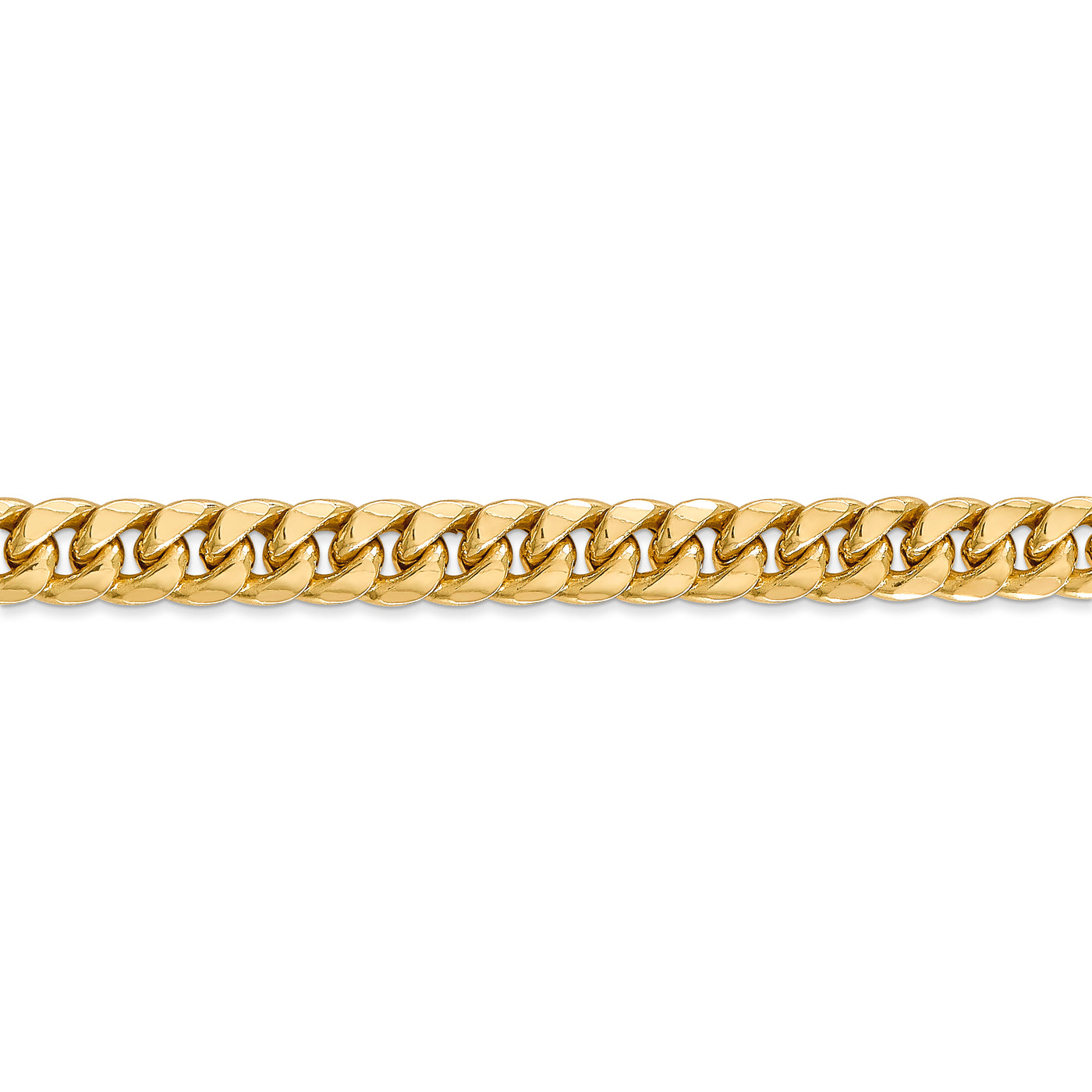 14k 6.75mm Semi-Solid Miami Cuban Chain