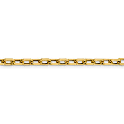 14k 4.9mm Semi-solid D/C Open Link Cable Chain