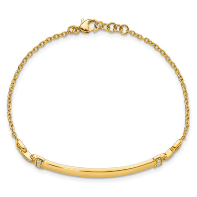 14k Diamond ID Bracelet