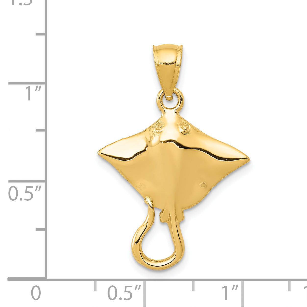 14K Stingray Pendant