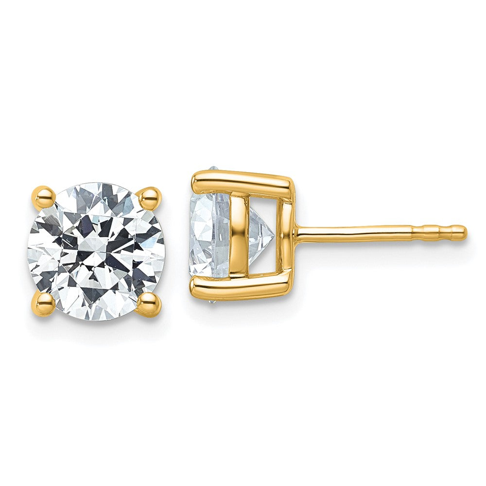 14K Lab Grown Diamond 4ctw Certified VS/SI FGH 4-Prg Earrings