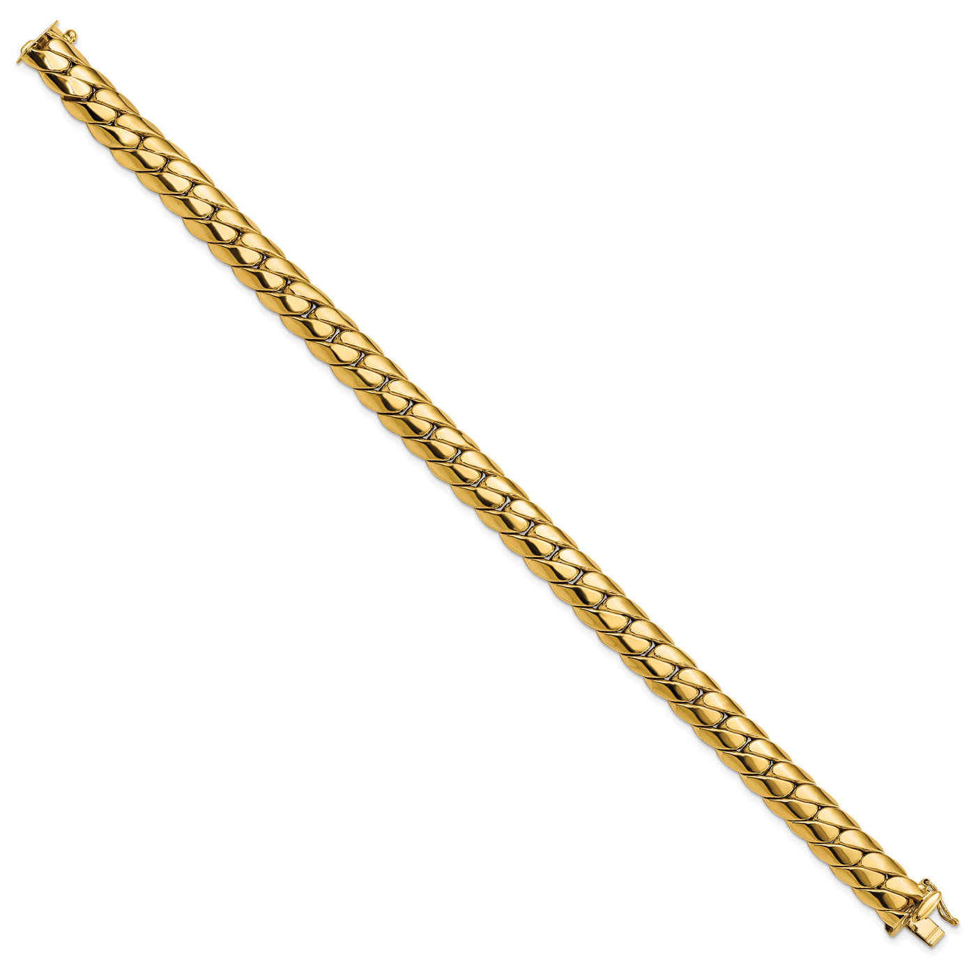 14K Polished Fancy Link Men's Bracelet