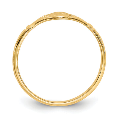 14K Gold Polished Oval Baby Ring