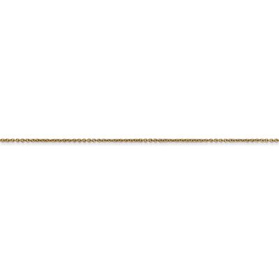 14k .75mm Round Open Link Cable Chain