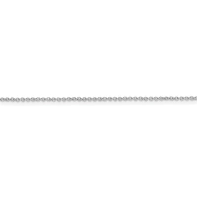 Sterling Silver Rhodium-plated 1mm Cable Chain