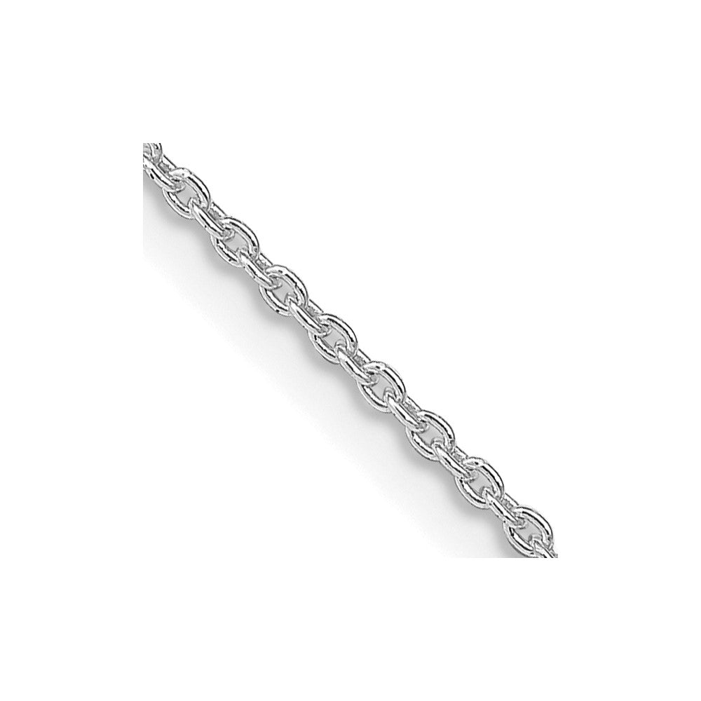 Sterling Silver Rhodium-plated 1.5mm Cable Chain w/2in ext.