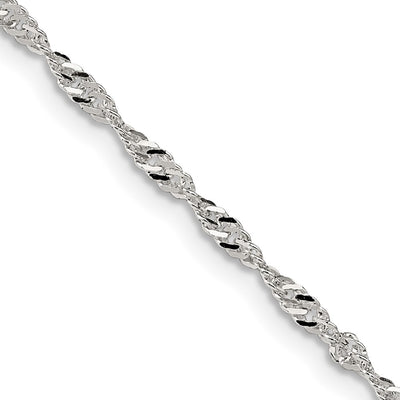 Sterling Silver 2mm Singapore Chain