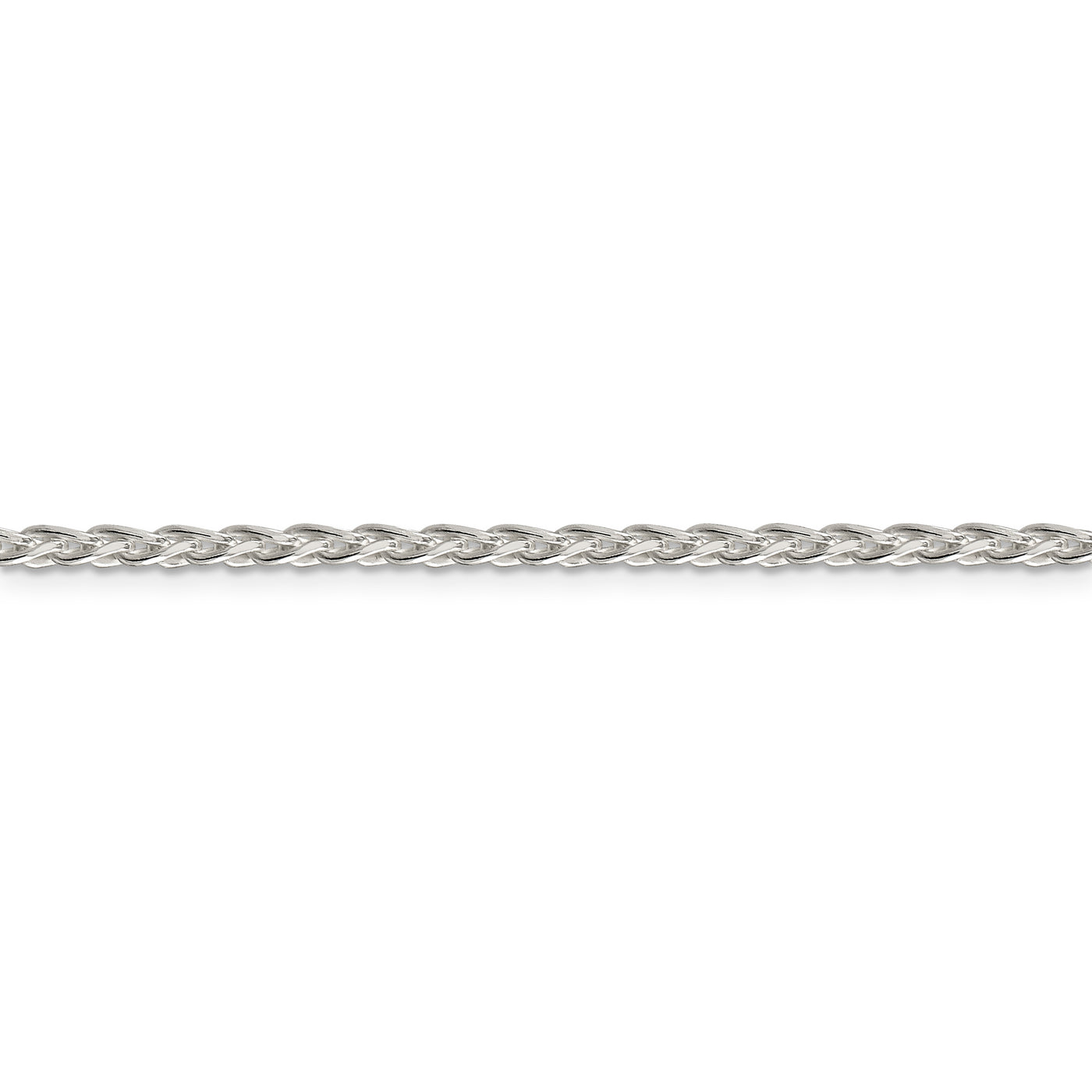 Sterling Silver 2.85mm Diamond-cut Round Spiga Chain