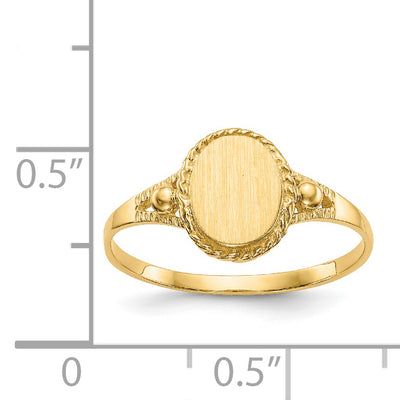 14k Childs Fancy Signet Ring