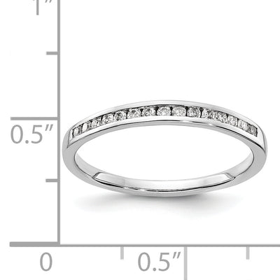 14k White Gold Diamond Channel Band