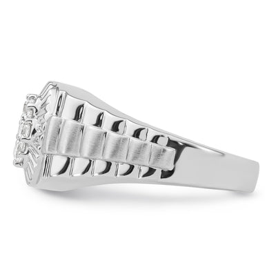 10K White Gold VS/SI FGH Lab Grown Diamond Mens Ring