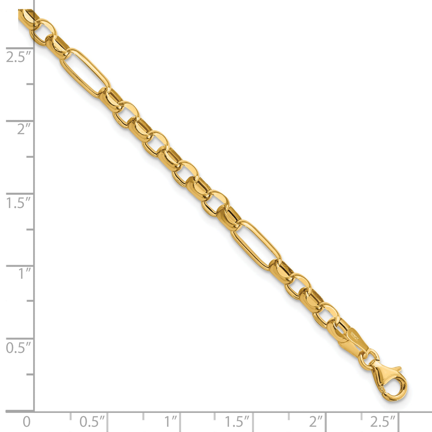 14K Polished Fancy Link Bracelet