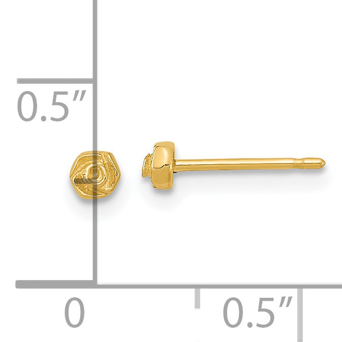 14K Polished Rose Post Earrings