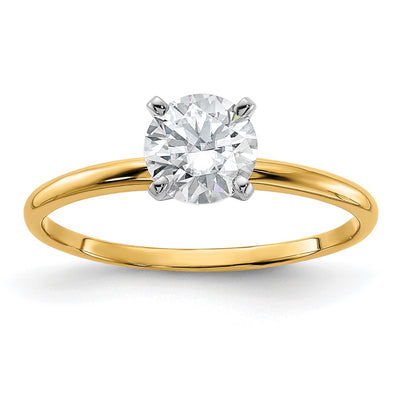 14k 3/4ct. G H I True Light Round Moissanite Solitaire Ring