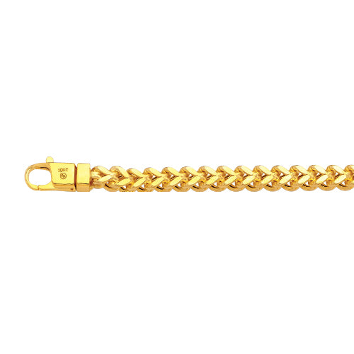 10KY 6MM HOLLOW FRANCO 24 CHAIN NECKLACE"